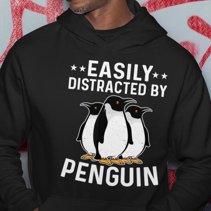 Easily Distracted By Penguins Gentoo Adelie Penguin Lovers Gift Hoodie Unique Gifts