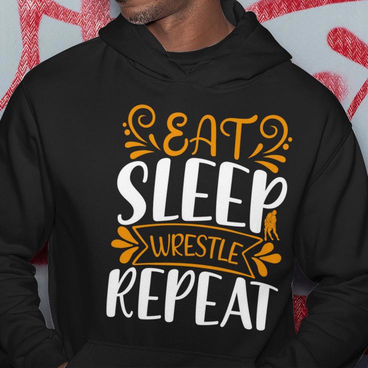 Eat Sleep Wrestle Repeat V2 Hoodie Unique Gifts