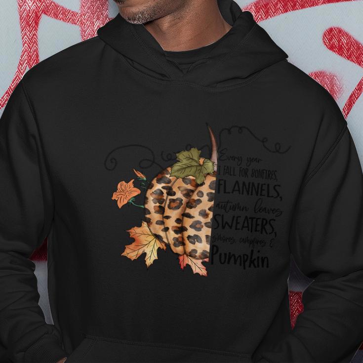 Every Year I Fall For Bonfires Flannels Thanksgiving Quote Hoodie Unique Gifts