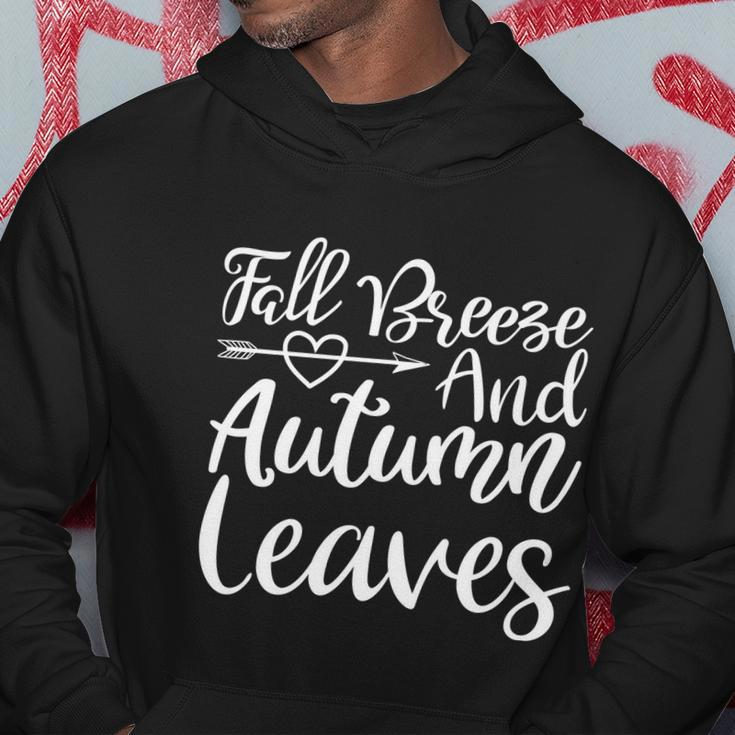 Fall Breese And Autumn Leaves Halloween Quote Graphic Design Printed Casual Daily Basic Hoodie Personalized Gifts