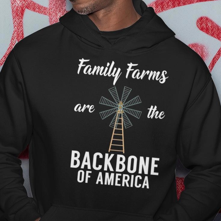 Family Farms Are The Backbone Of America Farm Lover Farming Hoodie Unique Gifts