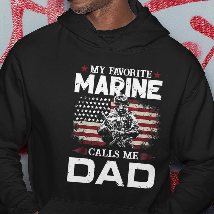 Fathers Day Flag My Favorite Marine Calls Me Dad Tshirt Hoodie Unique Gifts