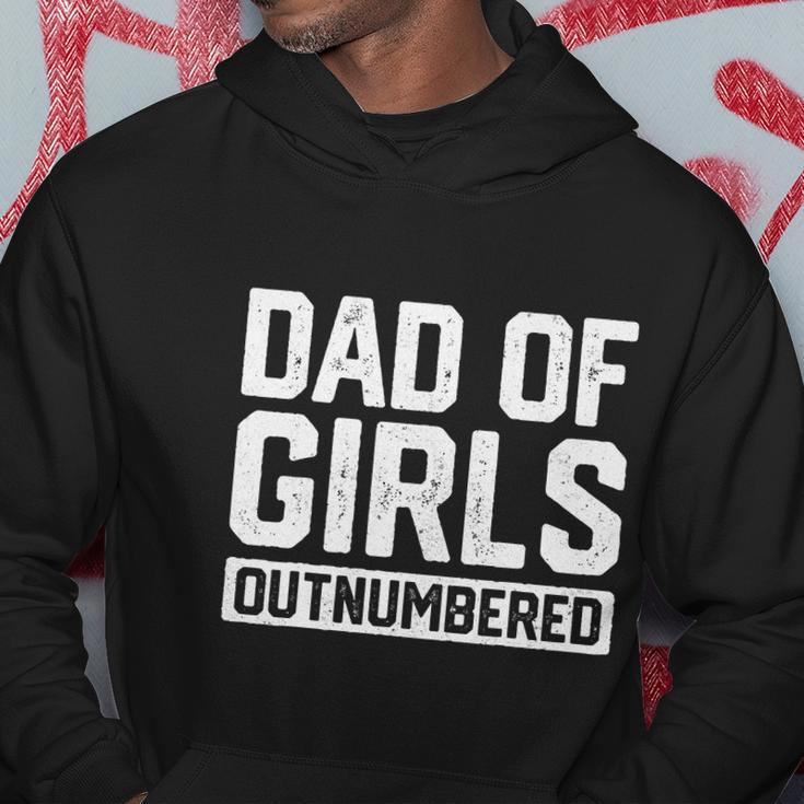 Fathers Day Outnumbered Dad Of Girls Funny Hoodie Unique Gifts