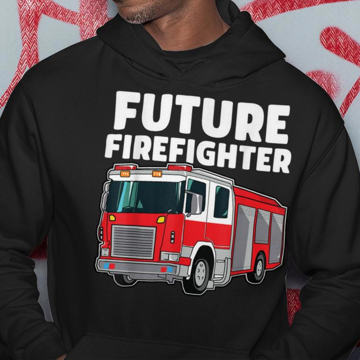 Firefighter Future Firefighter Fire Truck Theme Birthday Boy V2 Hoodie Funny Gifts