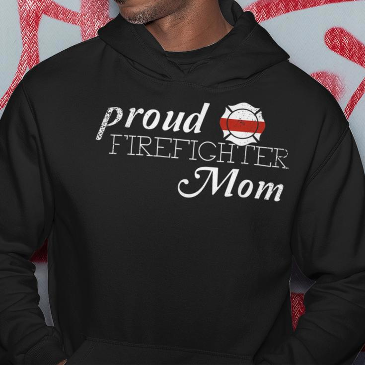 Firefighter Proud Firefighter Mom FirefighterHero Thin Red Line Hoodie Funny Gifts