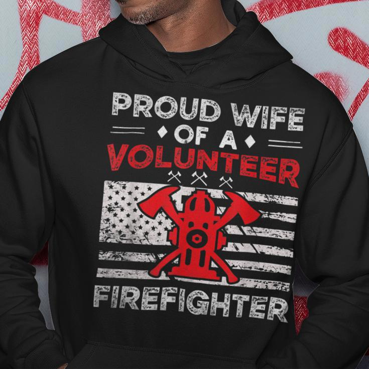 Firefighter Proud Wife Of A Volunteer Firefighter Fire Wife V2 Hoodie Funny Gifts