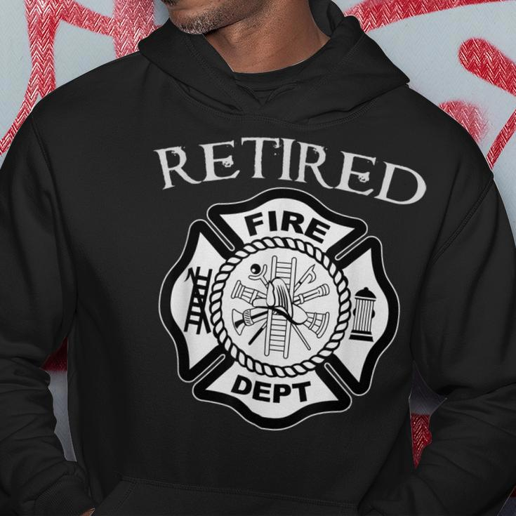 Firefighter Retired Fire Dept Tshirt Firefighter Ladder Engine V2 Hoodie Funny Gifts