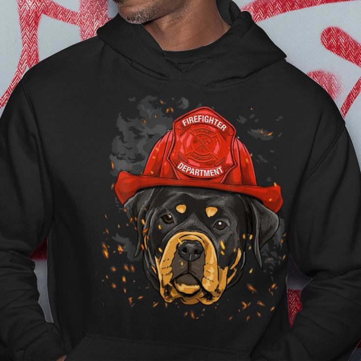 Firefighter Rottweiler Firefighter Rottweiler Dog Lover Hoodie Funny Gifts