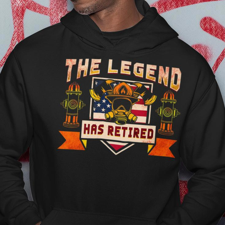 Firefighter The Legend Has Retired Fireman Firefighter _ Hoodie Funny Gifts