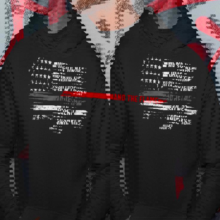 Firefighter Thin Red Line Firefighter Bible Verse Isaiah 432 Us Flag ...