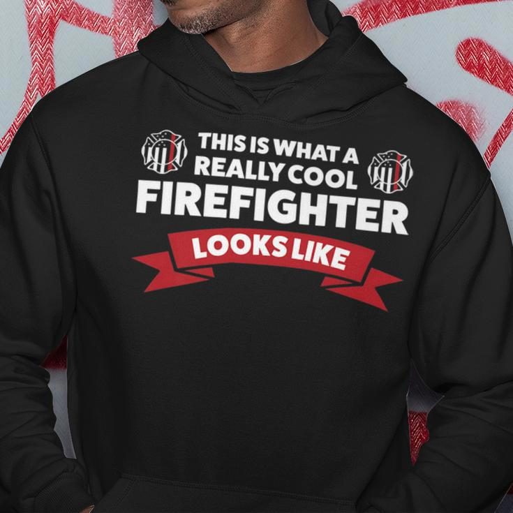 Firefighter This Is What A Really Cool Firefighter Fireman Fire _ Hoodie Funny Gifts