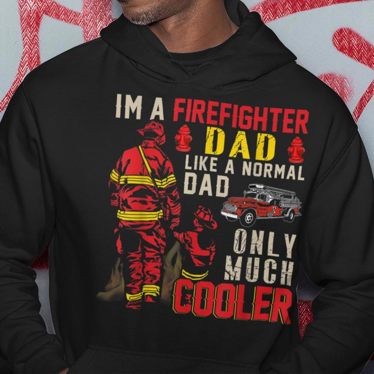 Firefighter Vintage Im A Firefighter Dad Definition Much Cooler Hoodie Funny Gifts