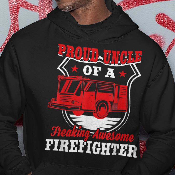 Firefighter Wildland Fireman Volunteer Firefighter Uncle Fire Truck Hoodie Funny Gifts