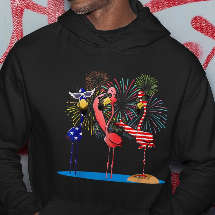 Flamingo 4Th Of July American Flag Flamingo Independence Hoodie Unique Gifts
