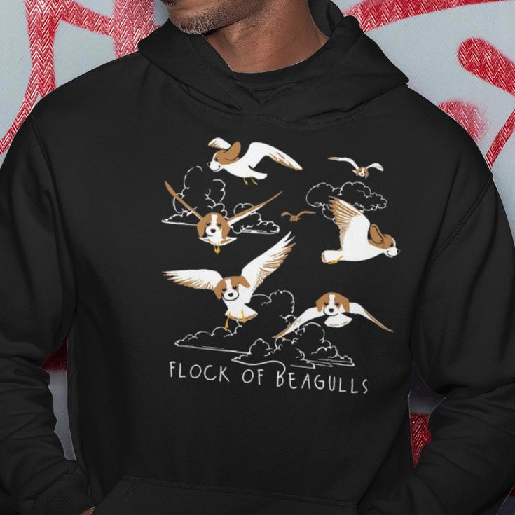 Flock Of Beagulls Beagle With Bird Wings Dog Lover Funny Hoodie Unique Gifts