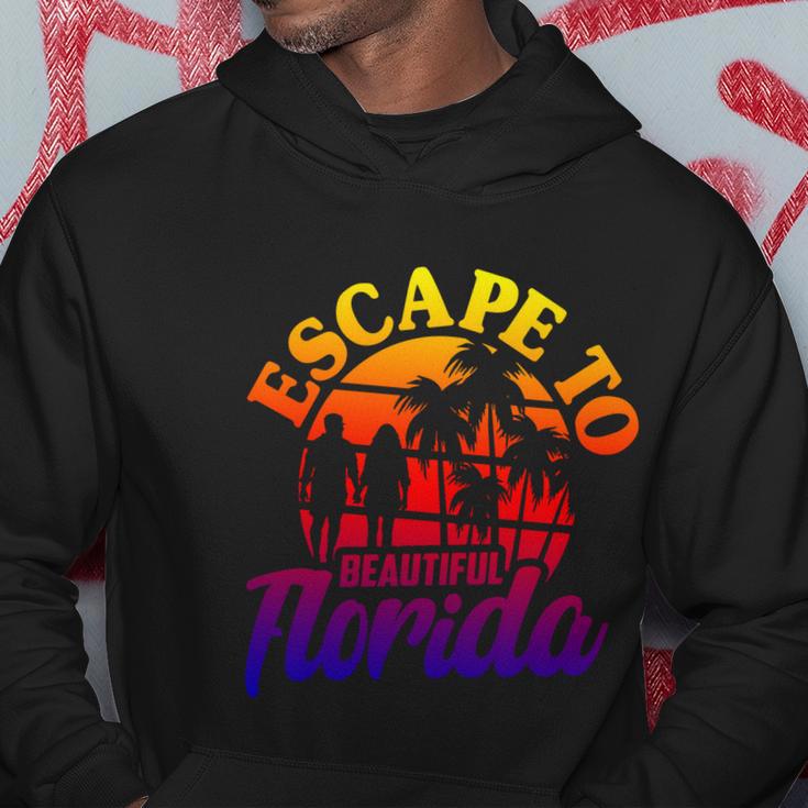 Florida Escape To Beautiful Florida Vintage Desantis Escape Great Gift Hoodie Unique Gifts