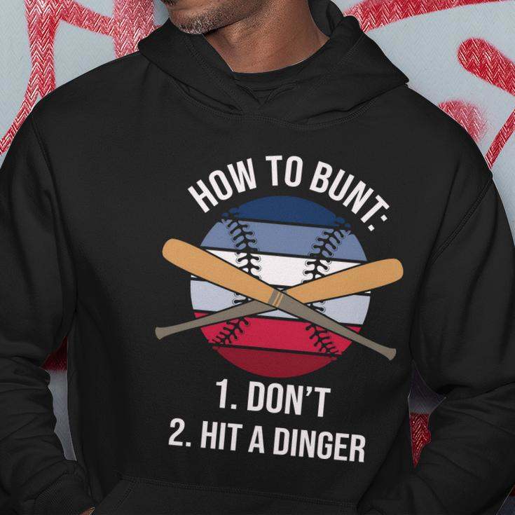 Funny Baseball Quote Funny Softball Bunt Baseball Fan Hit A Dinger Hoodie Unique Gifts