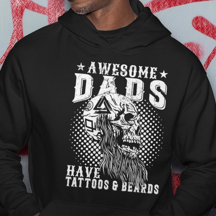 Funny Bearded Man | Awesome Dads Have Tattoos And Beards Hoodie Unique Gifts