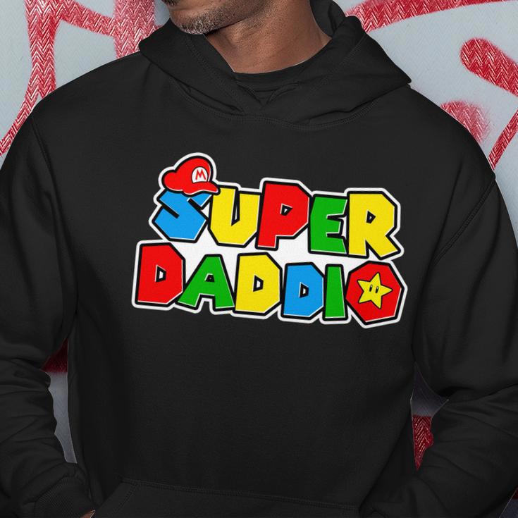 Funny Super Daddio Fathers Day Gamer Tshirt Hoodie Unique Gifts