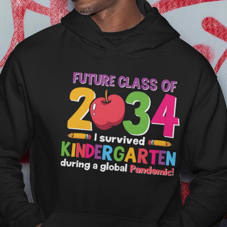 Future Class 2034 Survived Kindergarten Funny School Teacher Student Graphic Hoodie Unique Gifts