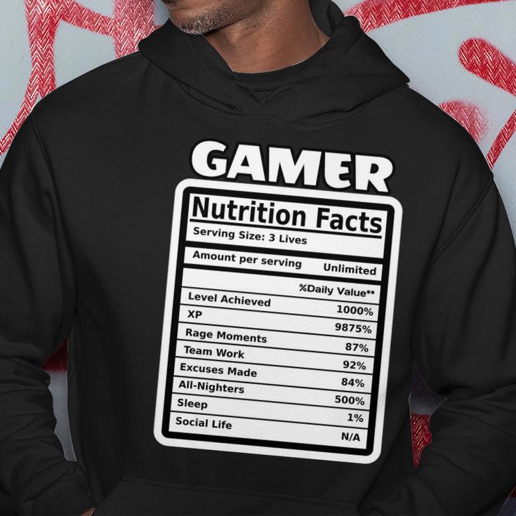 Gamer Nutriotion Facts Hoodie Unique Gifts