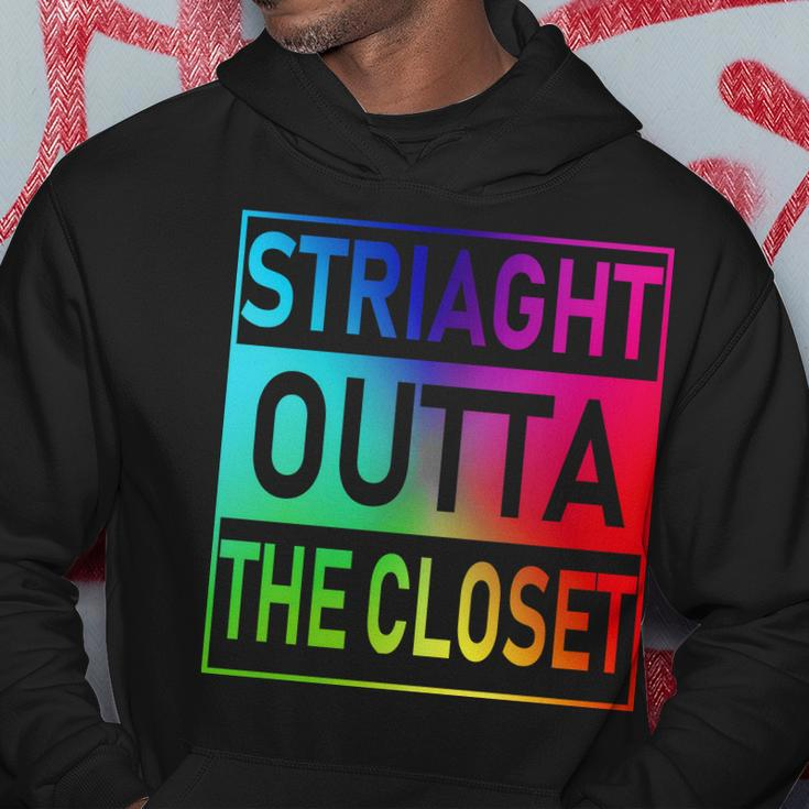 Gay Pride Straight Outta The Closet Tshirt Hoodie Unique Gifts