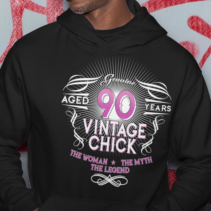 Genuine Aged 90 Years Vintage Chick 90Th Birthday Tshirt Hoodie Unique Gifts