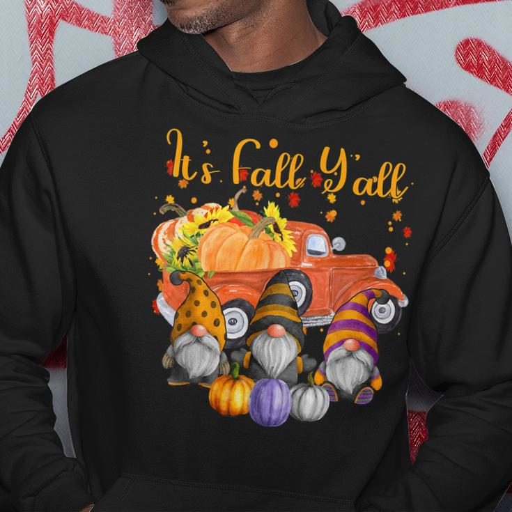 Gnomes Pumpkin Its Fall Yall Autumn Truck Cute Halloween Hoodie Funny Gifts