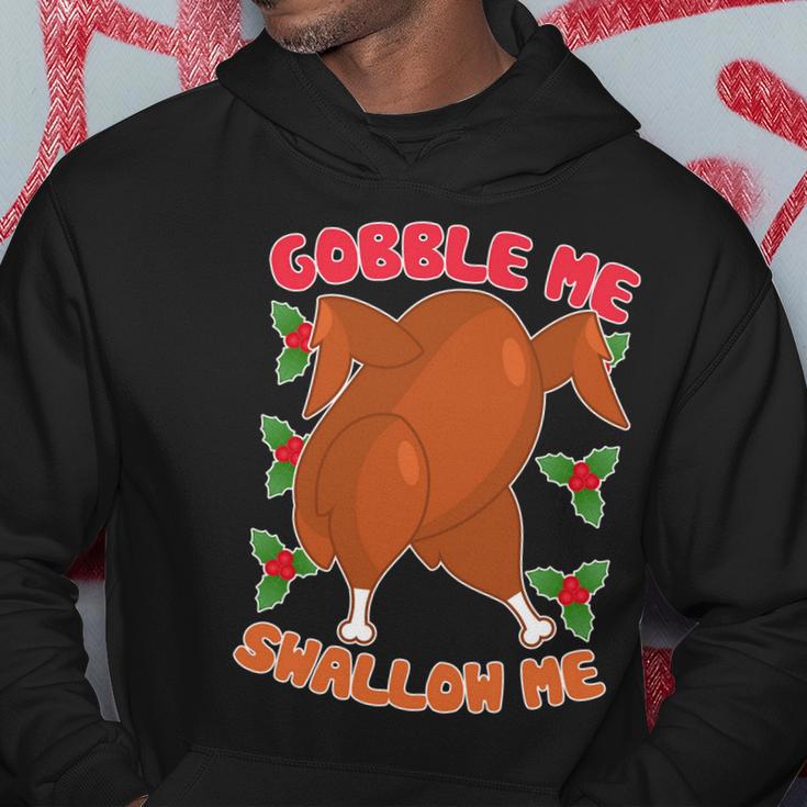 Gobble Me Swallow Me Dancing Turkey Hoodie Unique Gifts