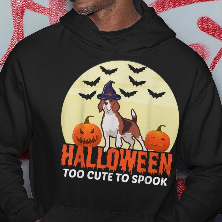 Halloween Too Cute To Spook Beagle Wizard Puppy Lover Hoodie Personalized Gifts