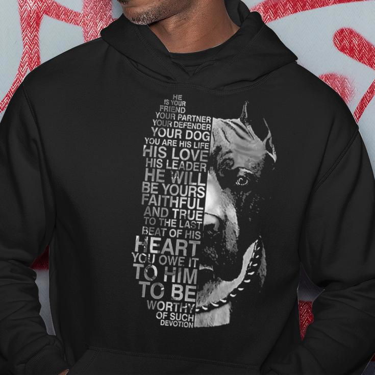 He Is Your Friend Your Partner Your Dog Pitbull Men Hoodie Personalized Gifts