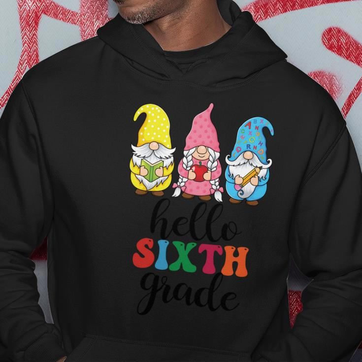 Hello Six Grade School Gnome Teacher Students Graphic Plus Size Shirt Hoodie Unique Gifts