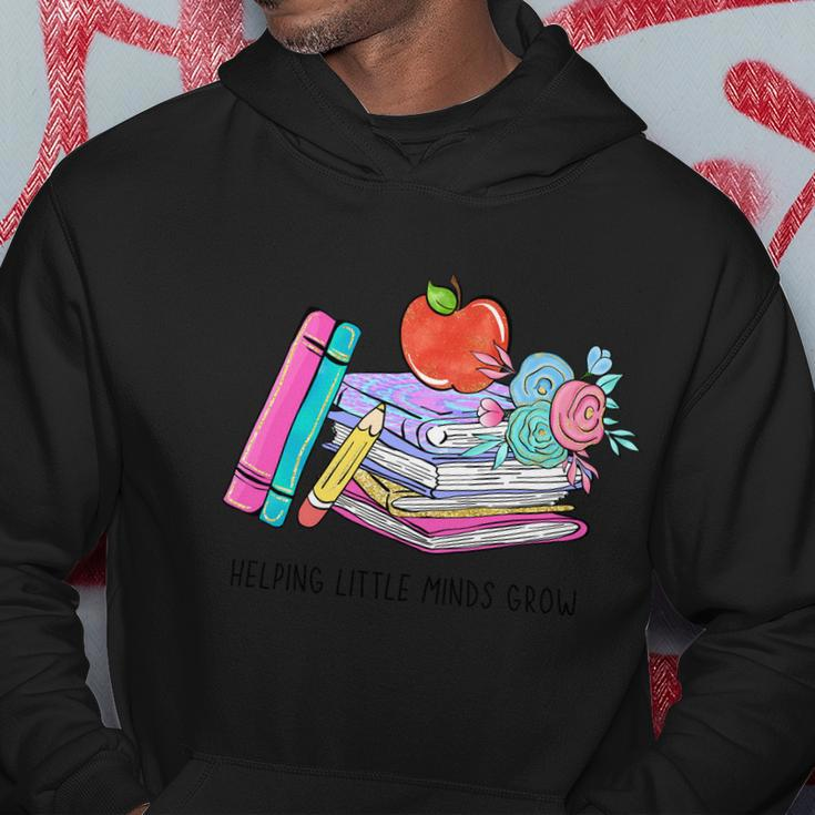 Helping Little Minds Grow Graphic Plus Size Shirt For Teacher Male Female Hoodie Unique Gifts