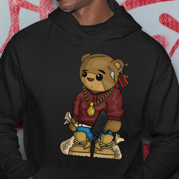 Hip Hop Teddy Bear With Gun Get Money Rap Music Lover Gift Hoodie Unique Gifts
