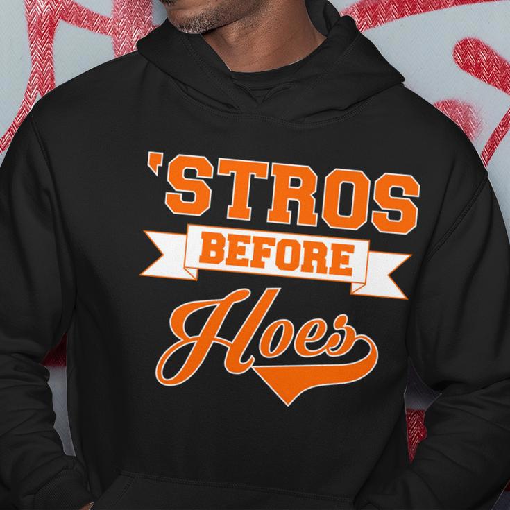 Houston Stros Before Hoes Baseball Script Tshirt Hoodie Unique Gifts