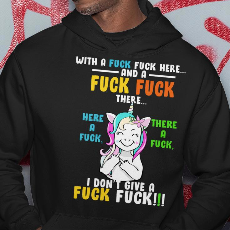I Dont Give A Fuck Fuck Offensive Funny Unicorn Hoodie Unique Gifts