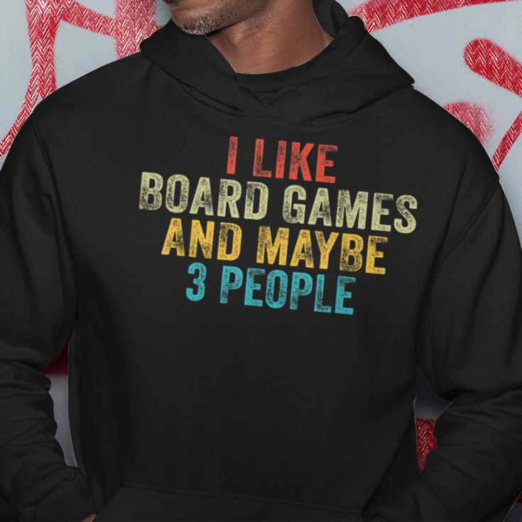 I Like Board Games And Maybe 3 People Funny Game Lover Retro Hoodie Personalized Gifts
