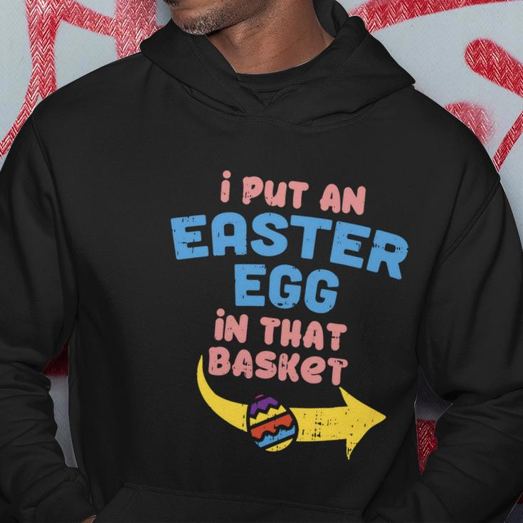 I Put Easter Egg In Basket Funny Pregnancy Announcement Dad Hoodie Unique Gifts