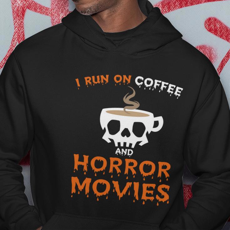 I Run On Coffee Horror Movies Halloween Quote Hoodie Unique Gifts