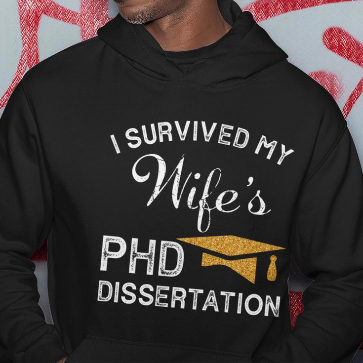 I Survived My Wifes Phd Dissertation For Husband Hoodie Unique Gifts
