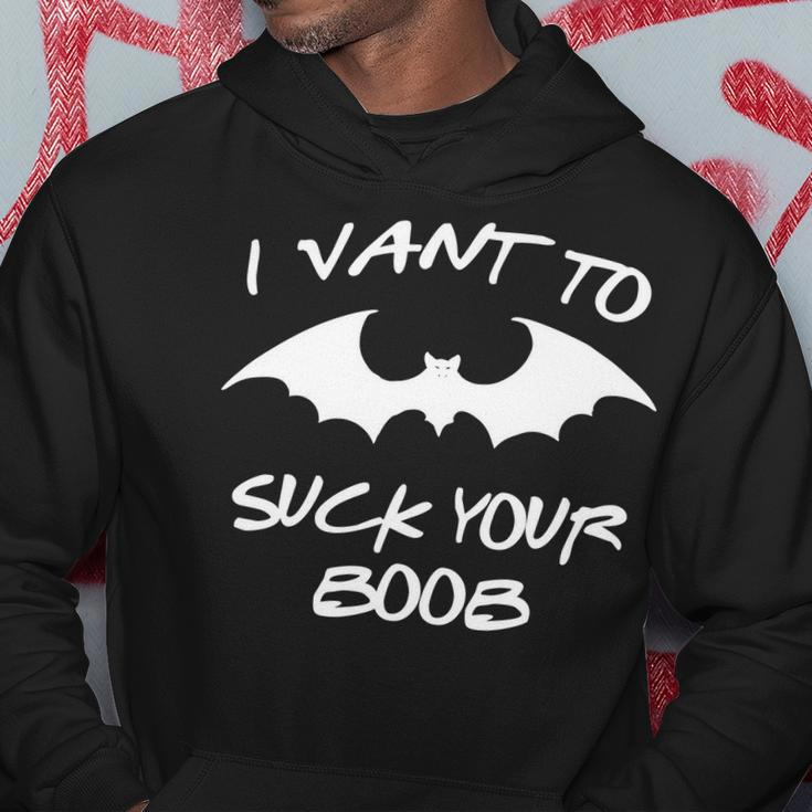 I Vant To Suck Your Boobs Vampire Bat Halloween Hoodie Unique Gifts