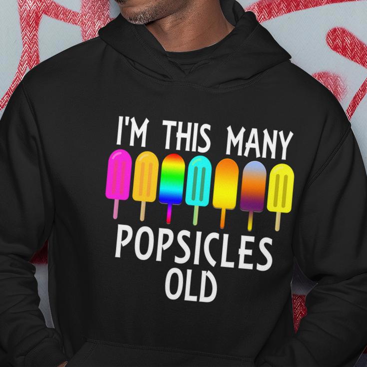 Im This Many Popsicles Old Funny 7Th Birthday Popsicle Cute Gift Hoodie Unique Gifts