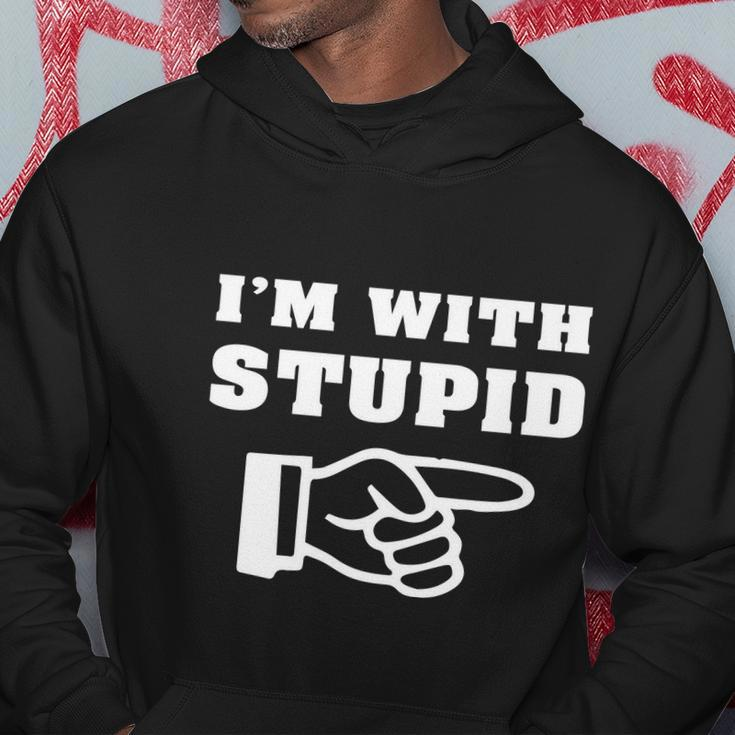 Im With Stupid Hoodie Unique Gifts