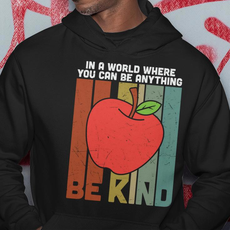 In A World Be Kind Teacher Apple Graphic Plus Size Shirt For Teacher Male Female Hoodie Unique Gifts