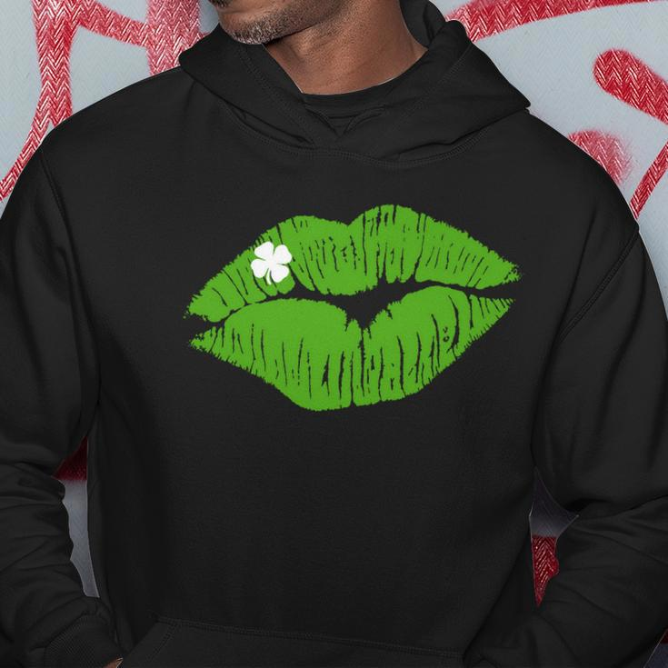Irish Lips Kiss Clover St Pattys Day Men Hoodie Personalized Gifts