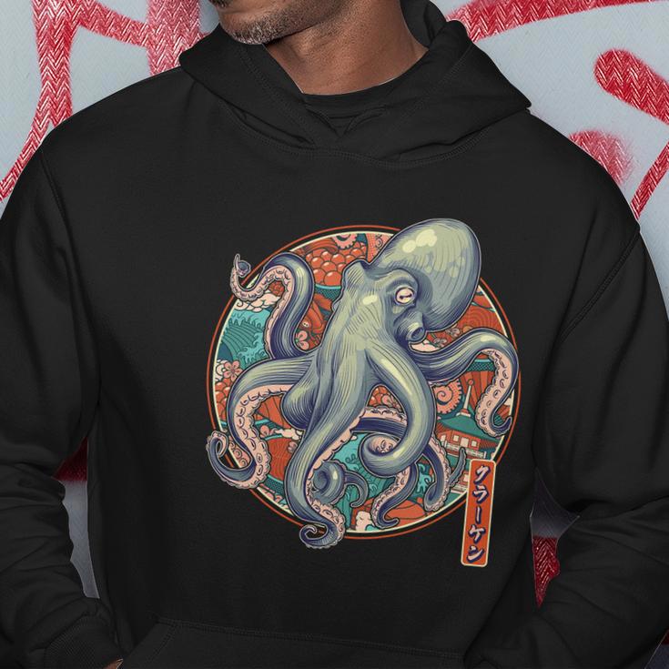 Japanese Kracken Octopus Monster Hoodie Unique Gifts