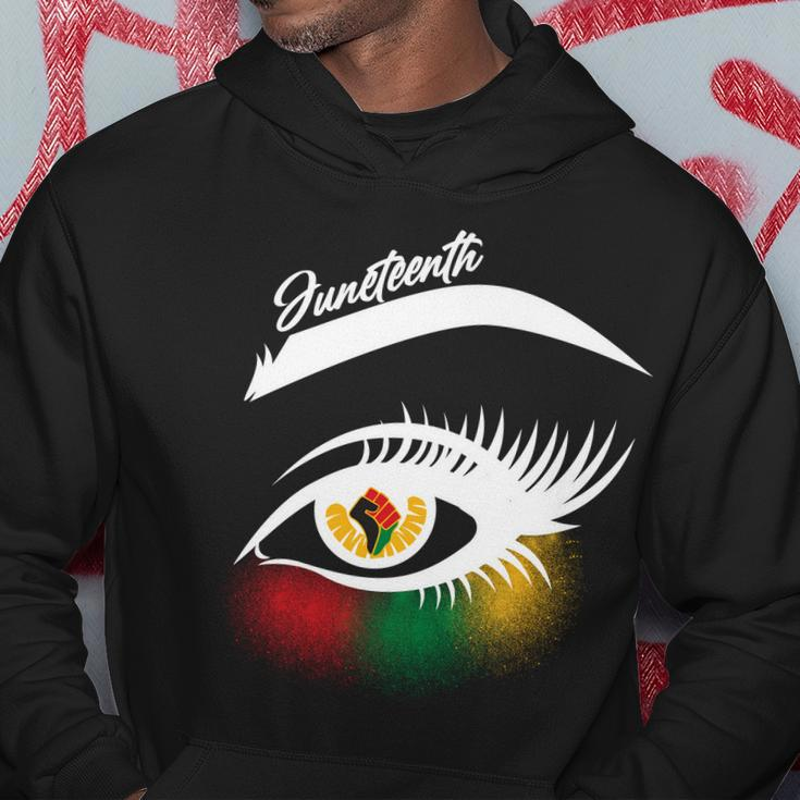 Juneteenth Red Gold Green Eyelashes Hoodie Unique Gifts
