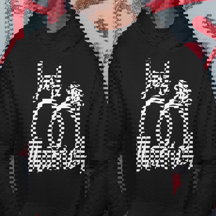 Just Married Ring Logo Hoodie Unique Gifts
