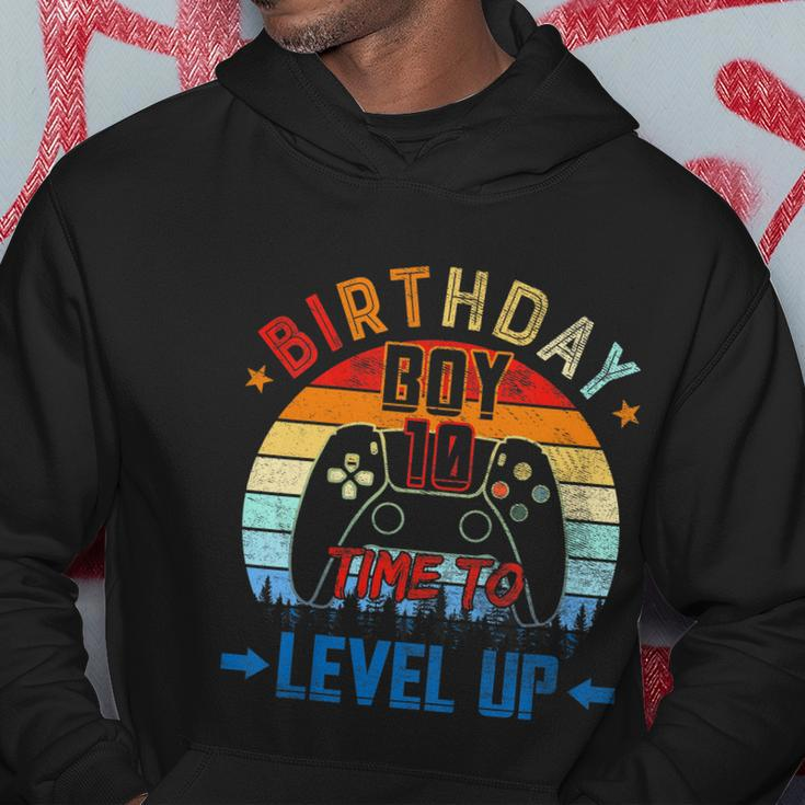 Kids 10Th Birthday Boy Time To Level Up 10 Years Old Boys Gift Hoodie Unique Gifts