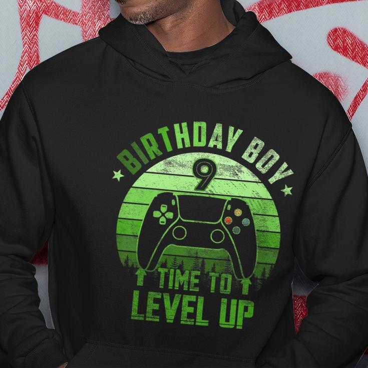 Kids 9Th Birthday Boy Time To Level Up 9 Years Old Boys Cool Gift Hoodie Unique Gifts
